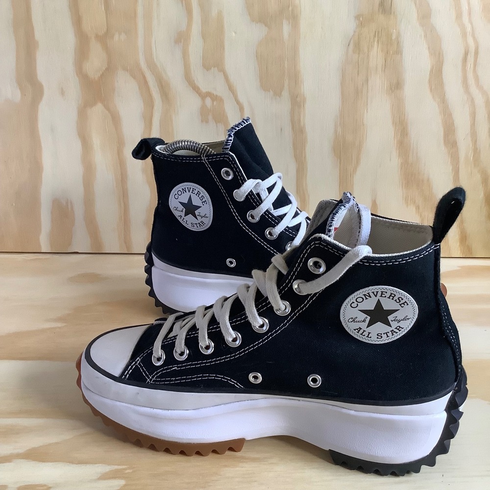 Converse Run Star Hike High Top Black Platform Sneakers 166800C Womens 8.5